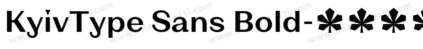 KyivType Sans Bold字体转换